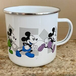 Mickey Mouse Disney Rainbow 21 oz. Enamel Camper Mug New
